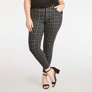 KUT Plaid Donna Ankle Skinny Pant Sz 10